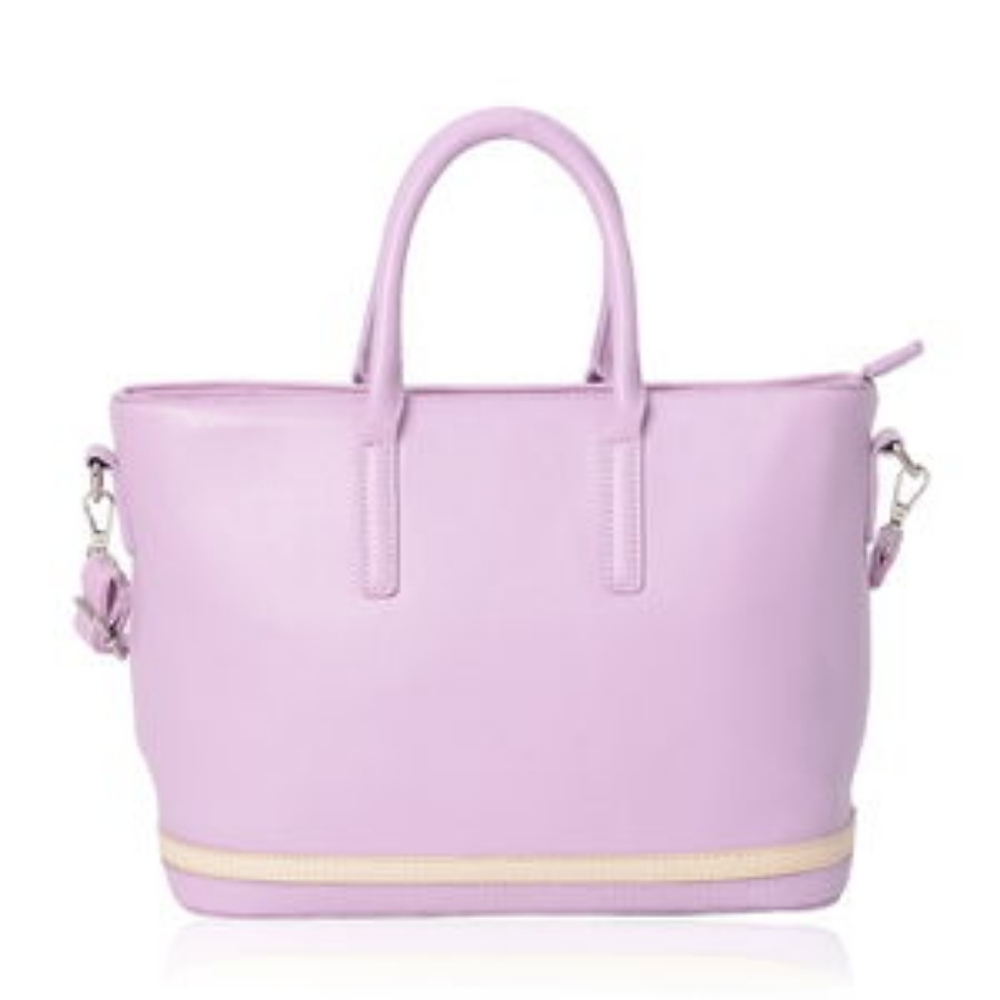 Zipper & Inside Snap Shoulder Bag With Handles - Picture 2 of 7